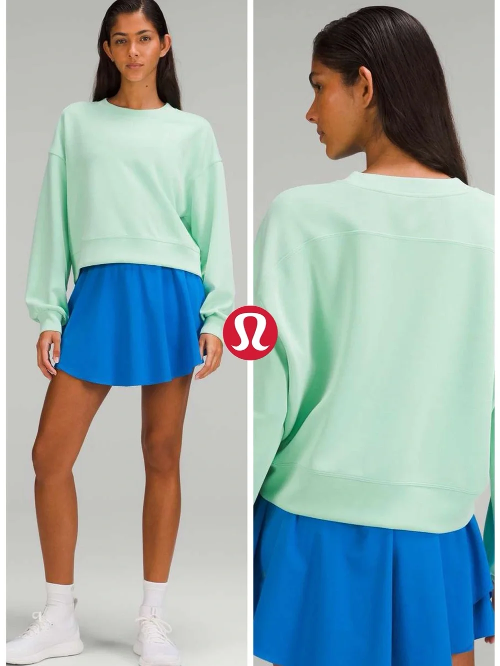 Like New - Lululemon Mint Green Cropped Sweatshirt (L)